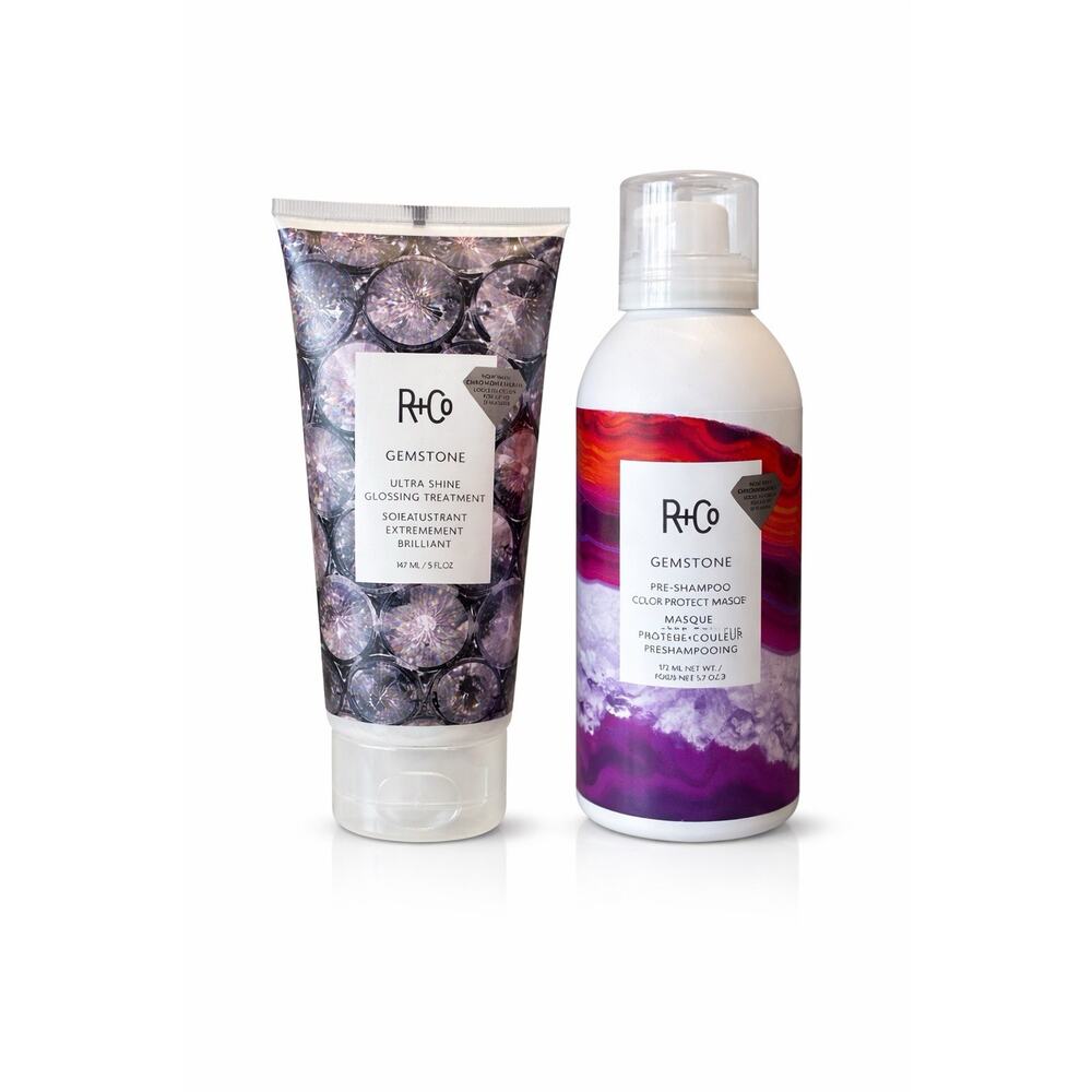 R+Co Gemstone Glossing Treatment 5 fl oz + Pre-Shampoo Masque 5.7 oz